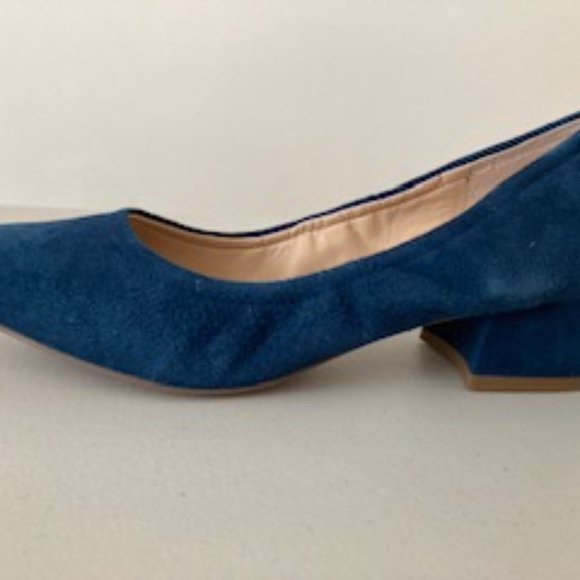 Franco Sarto Hartford Blue Suede Pump Size 8.5M - Picture 7 of 10
